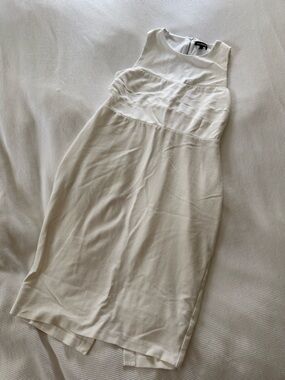 Express White Sleeveless Shift Dress - Graduation Dress